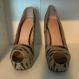Zebra print high heels
